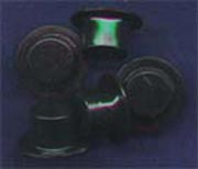 Plastic Top Hat (Large) - Black - approx. 28 mm diameter and 17 mm high