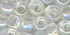 Tiawanese Size 6 Seed Bead - Crystal Iridescent (AB) - 10 gramme bag