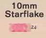 10 mm Acrylic Starflake Bead - Colour 24 (Light Pink)