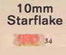 10 mm Acrylic Starflake Bead - Colour 34 (Peach)