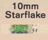 10 mm Acrylic Starflake Bead - Colour 51 (Mint)