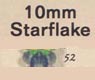 10 mm Acrylic Starflake Bead - Colour 52 (Teal)