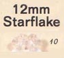 12 mm Acrylic Starflake Bead - Colour 10 (Crystal)
