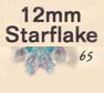 12 mm Acrylic Starflake Bead - Colour 65 (Light Aqua)