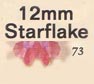 12 mm Acrylic Starflake Bead - Colour 73 (Mauve)