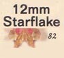 12 mm Acrylic Starflake Bead - Colour 82 (Sungold)