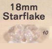 18 mm Acrylic Starflake Bead - Colour 10 (Crystal)