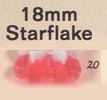 18 mm Acrylic Starflake Bead - Colour 20 (Christmas Red)