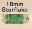 18 mm Acrylic Starflake Bead - Colour 51 (Mint)