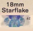18 mm Acrylic Starflake Bead - Colour 62 (Light Sapphire)