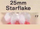 25 mm Acrylic Starflake Bead - Colour 19 (White Opaque)