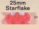 25 mm Acrylic Starflake Bead - Colour 20 (Christmas Red)