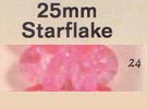 25 mm Acrylic Starflake Bead - Colour 24 (Light Pink)
