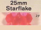25 mm Acrylic Starflake Bead - Colour 29 (Red Opaque)