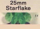 25 mm Acrylic Starflake Bead - Colour 51 (Mint)