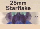 25 mm Acrylic Starflake Bead - Colour 56 (Country Blue)