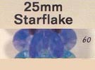 25 mm Acrylic Starflake Bead - Colour 60 (Dark Sapphire)
