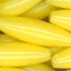 19 x 6 mm Acrylic Spaghetti (Oval Rice) Bead - Colour 49 (Yellow Opaque)