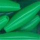 19 x 6 mm Acrylic Spaghetti (Oval Rice) Bead - Colour 59 (Green Opaque)