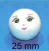 STEN - Papier Mache (Pressed Cotton) - 25 mm GIRL Face