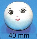 STEN - Papier Mache (Pressed Cotton) - 40 mm GIRL Face