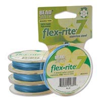Flexrite - 7-strand Blue (coated Stainless Steel wire) - 0.014" - 0.35 mm - 9.2 m reel
