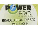 Beading Thread - Power Pro Braided Monofilament Cord - White - 10 lb - 0.006 " - 1 m length