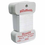 SILAMIDE Beading Thread - Size A - White - 40 yd (36 m) Card