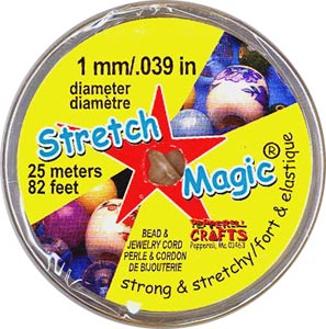 Stretch Magic - Gel-type Stretch Cord - Clear - 1.0 mm thickness - 25 m reel