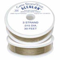 Tiger Tail (Nylon Coated Beading Wire) - 3-strand bronze-colour - 0.015" - 9.2 m reel