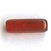 Czech Pressed Glass - Tube Bead - 14 x 4 mm - Christmas Red (eaches)