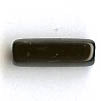 Czech Pressed Glass - Tube Bead - 14 x 4 mm - Black (eaches)